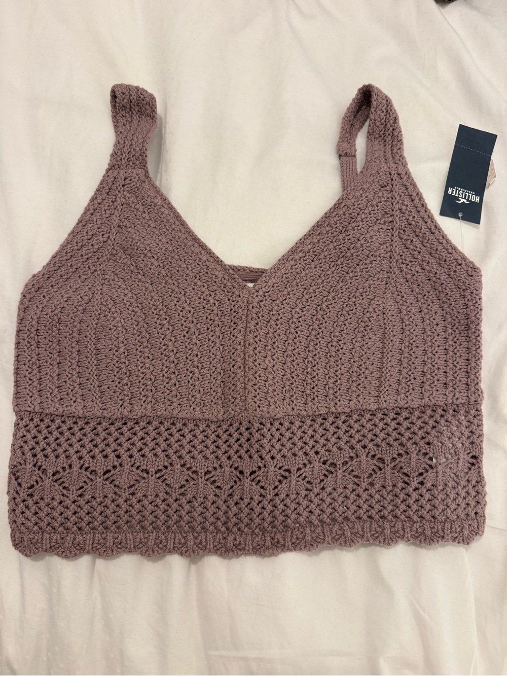 Hollister Dusty Mauve Crochet Bralette